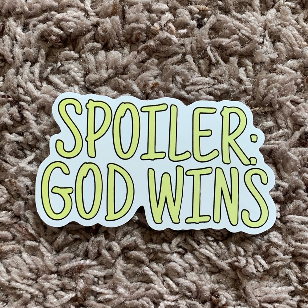 God Wins Sticker 6/$12